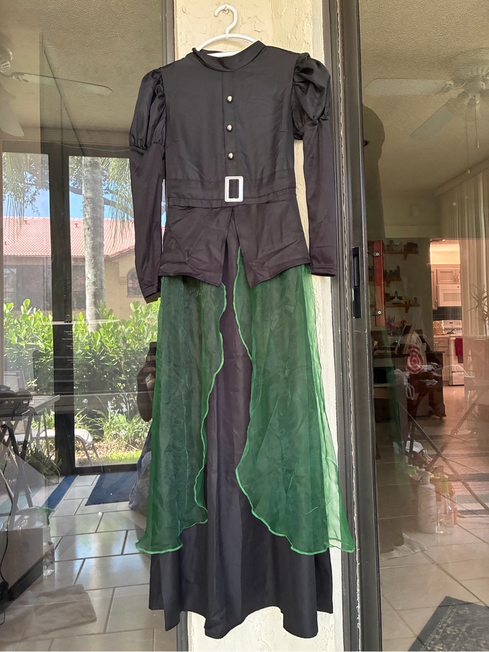 IKALI Women’s Gothic Green Witch Costume - Size S (4-6) - Halloween Cosplay
